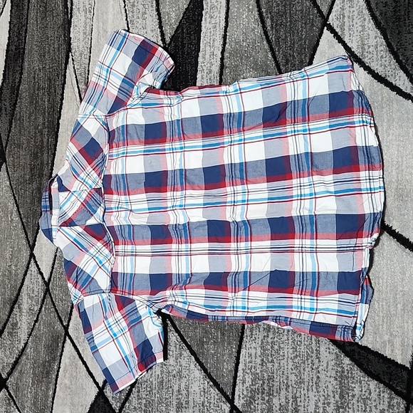 BKE PLAID SLIM FIT PEARL SNAP-BUTTON SHORT SLEEVE BUTTON-DOWN SHIRT LARGE - Picture 10 of 13